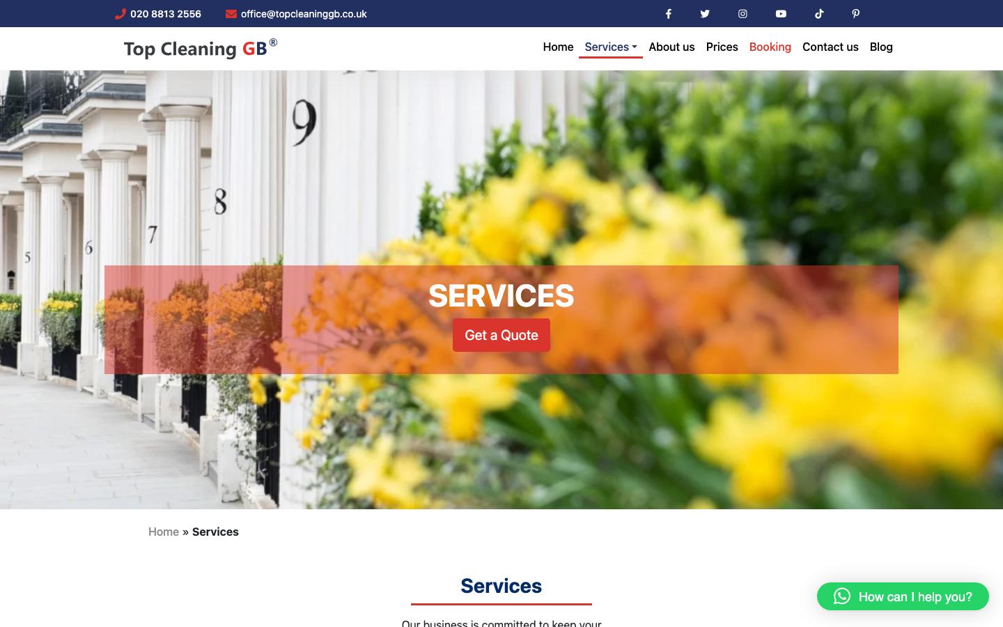 Top Cleaning GB — Services