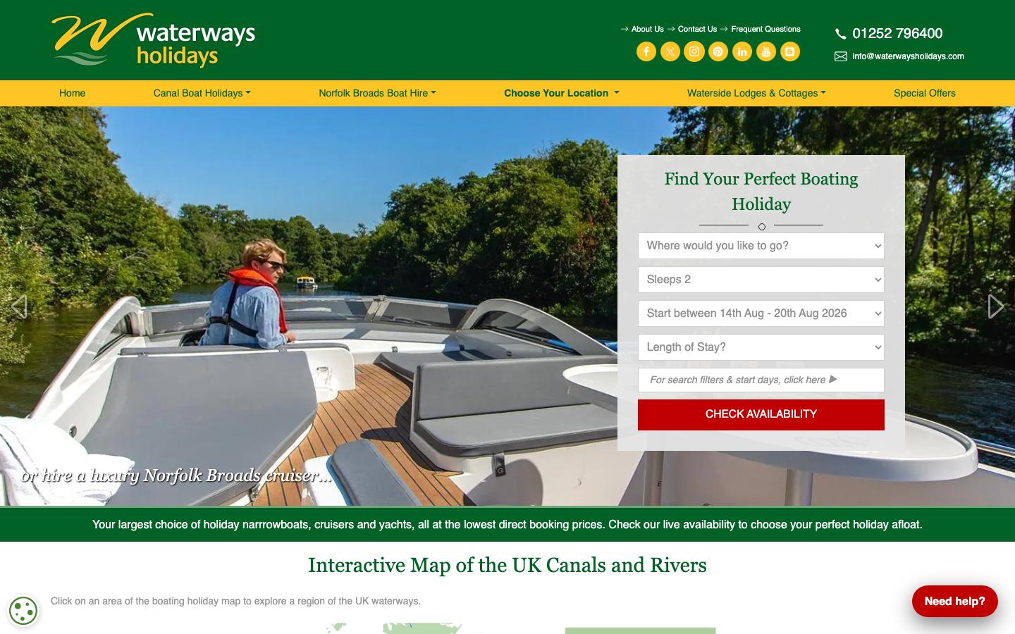 Waterways Holidays — Choose your location